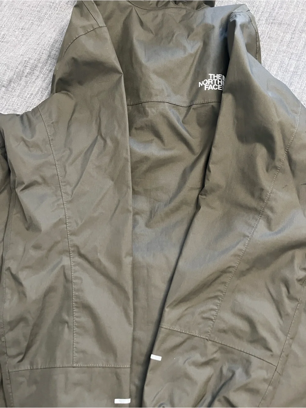 The North Face Olive Green Hooded Jacket- Youth